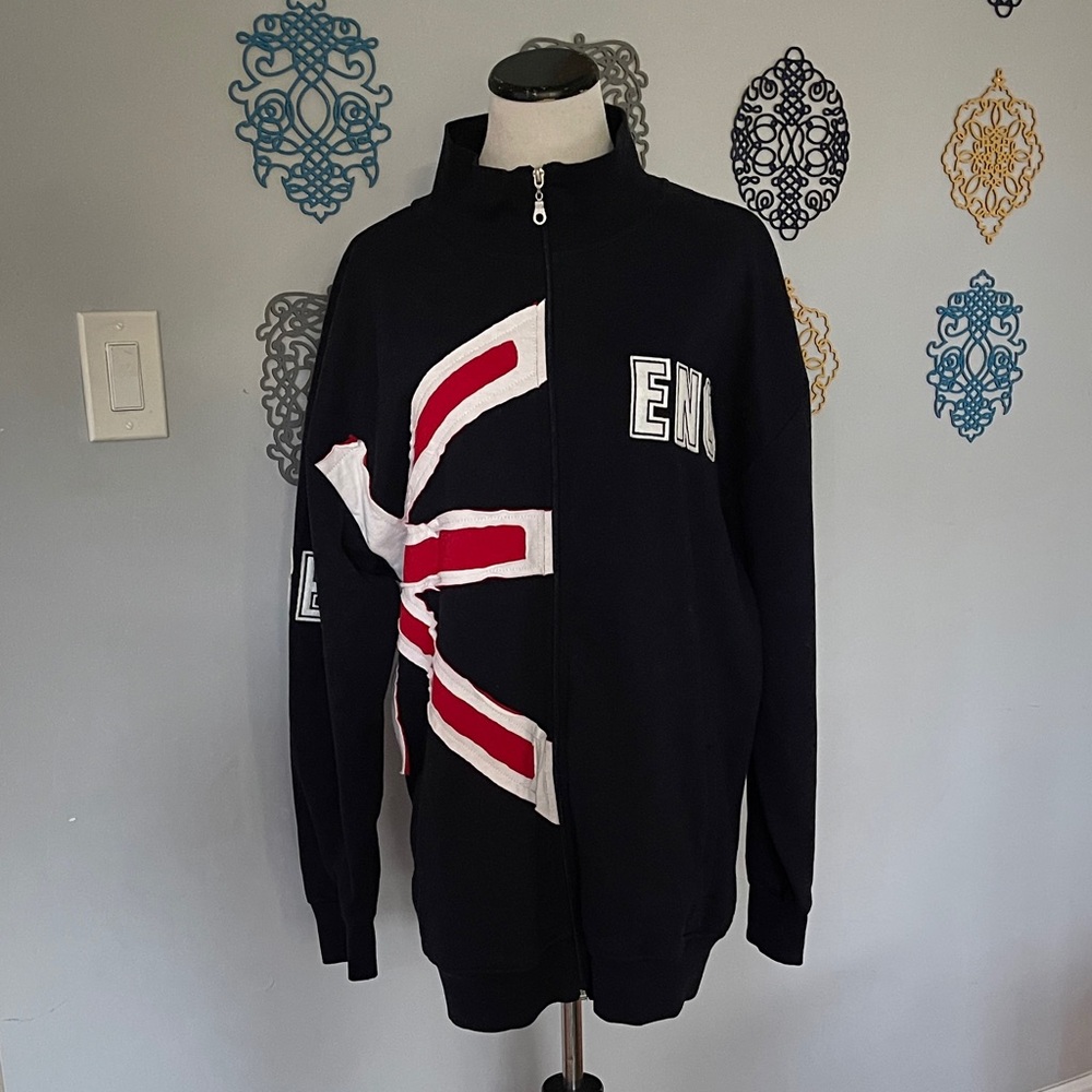 Guide London Men's Navy and Red Zip-Up Jacket size XL